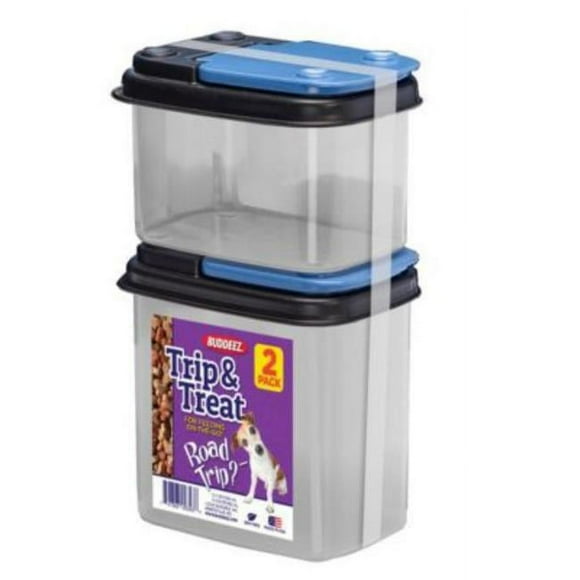 Buddeez 103170 Trip & Treat on the Go Pet Treat Containers - Pack of 2