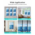 thumbnail image 6 of Window Privacy Film Blue Coastal Wave Stained Glass Window Film Decorative Sun Block Window Cover Summer Nautical Oil Painting Ocean Window Clings Static Adhesive Sticker for Bathroom 29.5"x118", 6 of 7