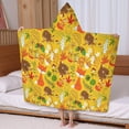 thumbnail image 5 of Cute Hedgehogs Animals Pattern Hooded Bath Towel，60"x35" for Ages 3 To 12 Kids, Quick Dry Lightweight Soft Microfiber Hood Beach Towel Cover Up for Kids, 5 of 7
