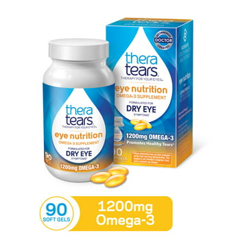 TheraTears 1200mg Omega 3 Supplement for Eye tion, 90 Count