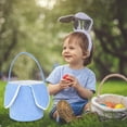 thumbnail image 5 of Easter Bunny Basket Bags with Rabbit Ears, Cute Easter Buckets for Egg Hunts, Candy Storage, and Decorations, Reusable Tote for Kids & Adults, 5 of 6