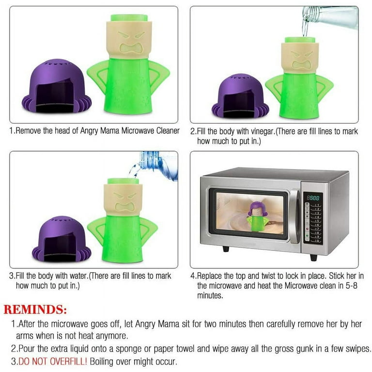 TOPIST Angry Mama Microwave Cleaner Angry Mom Microwave Oven Steam