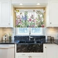 thumbnail image 6 of Coolnut Wildflowers Kitchen Curtains 2 Panels, UV Protected Tier Curtains Half Window Curtains Kitchen Tiers for Guest Room Bathroom Sink Laundry Room Basement,24 x 27 Inch, 6 of 6