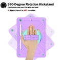 thumbnail image 3 of Dteck Case for iPad 9th 8th 7th Generation 10.2-inch,Heavy Duty Rugged Drop Proof Shockproof Armor Case with Stand Pencil Holder Hand Strap Shoulder Strap for iPad 10.2" 2021/2020/2019,Purple+Green, 3 of 8