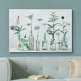 thumbnail image 2 of IDEA4WALL Canvas Wall Art Pastel Watercolor Forest Flowers in Glass Vases Illustrations Retro Art Floral Vintage Print Relax/Calm for Living Room, Bedroom, Office - 12"x18", 2 of 5