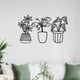 thumbnail image 2 of Decoración de pared de metal, plantas en maceta, decoración para colgar en la pared, arte de silueta para el hogar, dormitorio, sala de estar, oficina, 30*15,5/30*22,5/30*20cm, 2 of 5