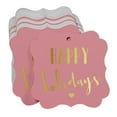 thumbnail image 3 of Inkdotpot Pack Of 50 Real Gold Foil Bracket Shape Paper Tags Happy Holiday Favor Hang Tags, 3 of 6