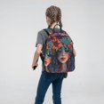 thumbnail image 5 of Honeii Bohemian Colorful Flower Woman Print Lightweight Backpacks,Carry on Backpack,Durable Backpack for School, Work & Travel, 5 of 7