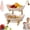 Apricot-2 Tier, variant on 3 Tier Countertop Fruit Basket Organizer, Oval Fruit Basket with Bamboo Stand, Tiered Fruit Bowl for Kitchen Countertop, Space-Saving Organizer