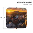 thumbnail image 2 of Leather Coasters with Heat-resistant for Drinks, Lizard With Sunglasses Sunset Cup Coasters Cup Pad Mat for Tabletop Protection, Coffee Table, Office Desk and Housewarming Gift, 2 of 5