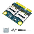 thumbnail image 3 of Tarjeta TF dual a mini adaptador PCI-E PCIe lector tarjetas memoria, 3 of 8