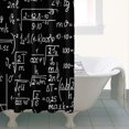 thumbnail image 4 of Math Equations Binary Code Blue Pattern Shower Curtain 36"x72" ,Bathroom Decorative Shower Curtains Set with 12 Hooks,Modern Waterproof Washable Shower Curtain, 4 of 6
