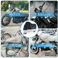 thumbnail image 5 of Motorcycle Cover, Waterproof Motorcycle Cover All Weather Outdoor Protection,Oxford , Fit for Length 96" Motors, Blak and Silver, 5 of 7