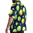 thumbnail image 3 of Tennis Men's Short Sleeve Button Down Poplin Hawaiian Shirt for Summer Beach, Casual Printed Unisex Style, 3 of 6