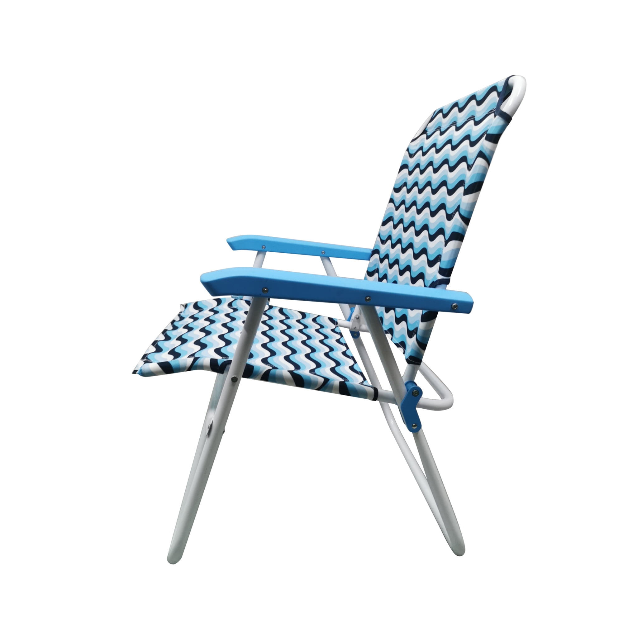 Mainstays Oversize Fabric Beach Chair, Blue Wave