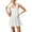 White, variant on OSOLU Solid Color Tennis Dress With Built In Shorts Bra Adjustable Straps Athletic Dress For Women Summer Active Workout Dress Cute Sundress Dresses For Women 2025 Elegant Classy