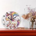 thumbnail image 2 of Unicorn with Rainbow Stars Clouds Black 10 inch Wall Clocks Non Ticking Easy to Read Battery Decorative for Home Bathroom Kitchen Bedroom Living Room, 2 of 8
