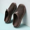 thumbnail image 4 of HNMKIU Slippers for Men and Women Fashion Solid Color Closed Toe Slides Comfortable Breathable Outdoor Home Shoes Lightweight Mens Summer Shoes Brown,41, 4 of 6