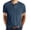 Dark Blue, variant on Leidass Men's Short Sleeve Henley T Shirt Casual Cotton Blend Button Down Tee with Chest Pocket Summer Basic Tops for Daily Wear Army Green L
