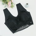 thumbnail image 4 of REORIAFEE Wireless Bras for Women Padded Lace Trim Everyday Bras for Older People Bras Scoop Neck Comfy Corset Bra Wide Strap Bra Lightly Lined Classic Seamless Brassiere Anti-Sagging Bra, 4 of 4
