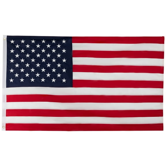 Patriotic Americana Embroidered Outdoor House Flag with Grommets 3' x 5'