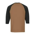 thumbnail image 5 of Mens Tshirts 3/4 Sleeve Crew Neck Henley T-Shirt Loose Fit Khaki Tshirt with Button Men Casual Shirt, 5 of 6