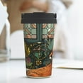 thumbnail image 6 of Uemuo Fox Bathtub Floral Art Print Carry Insulated Coffee Mug, Travel Mug with Hidden Handle, Insulated Coffee Flask, Leak-proof Travel Mug Insulated Mug for Office, 6 of 8