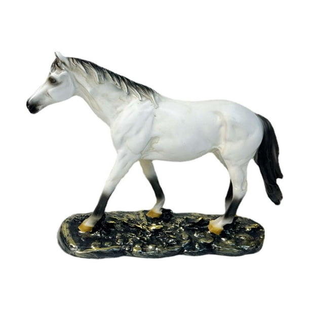 Figuras de caballos Decoración Estatua de resina de caballo Decoración de caballos Decoraciones para el hogar Caballo blanco