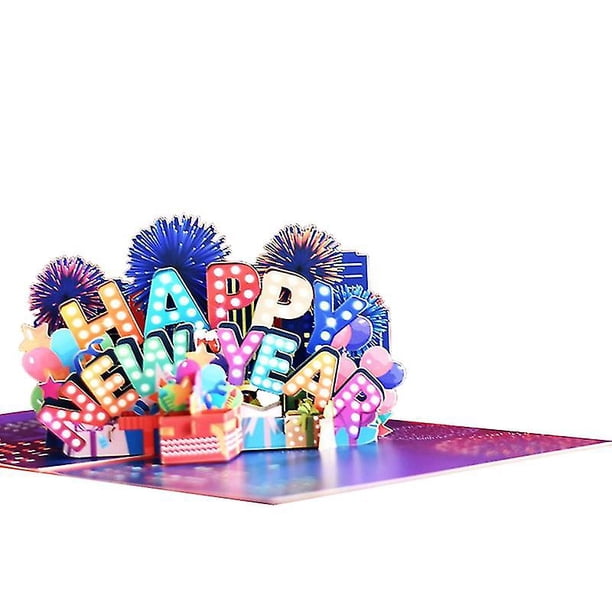 Tarjeta de felicitación de Navidad 3d, tarjeta de mensaje de bendición tridimensional plegable portátil para vacaciones de Navidad