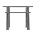 thumbnail image 3 of T22-A Side Table, End Table, Lamp Table, Black Glass and Chrome, 3 of 3