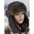 thumbnail image 2 of PULLIMORE Unisex Thermal Trapper Hat, Windproof Faux Fur Lined Ushanka Winter Hat with Ear Flaps, 2 of 7