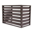 thumbnail image 2 of Aluminum Alloy Air Conditioner Fence Screen for Outdoor with Top Storage Shelf 39*20*28" Coffee, 2 of 9