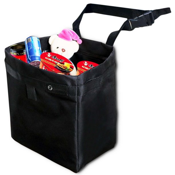 Zone Tech Fully Leak Proof Vehicle Litter Bag Classic Black Black