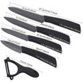 thumbnail image 2 of Ceramic Knifes Set With Sheaths 5 Piece Black Ceramic Knifes Set Kitchen Knife, 2 of 4
