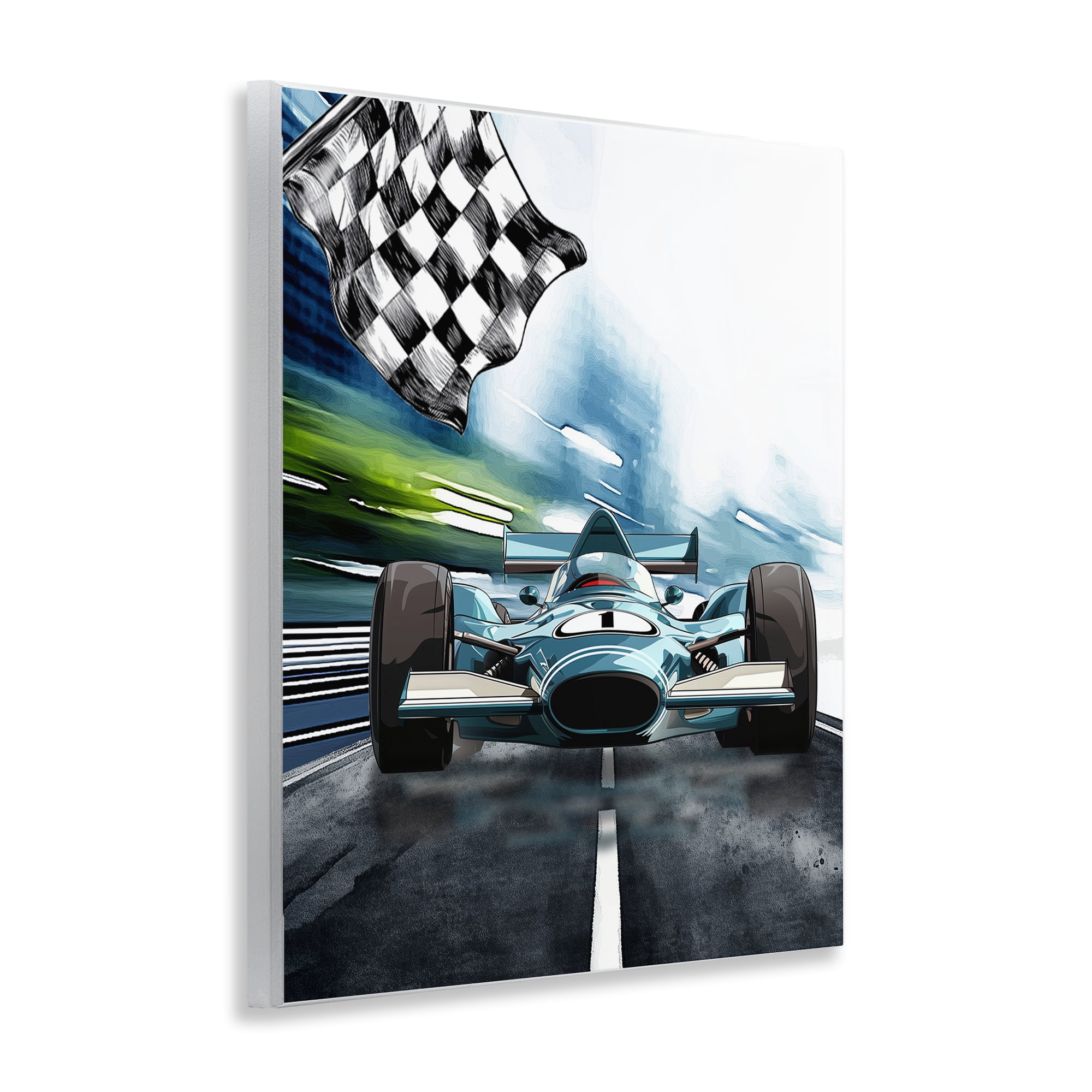 Stupell Industries Racecar Set Go Wall Plaque Art, design by Christine Simpson Art