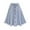 Light Blue, variant on Besolor Summer Midi Skirt for Women Striped Elastic Waist Drawstring Button Front A-Line Flowy Beach Vacation Skirts