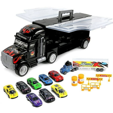 UPC: 0712038151653 | Click N  PlayTransport Carrier Truck Vehicle Playset (15 Pieces)