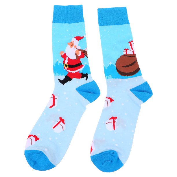 EeaseMX 1 par de calcetines navideños decorativos de media pantorrilla para hombre.