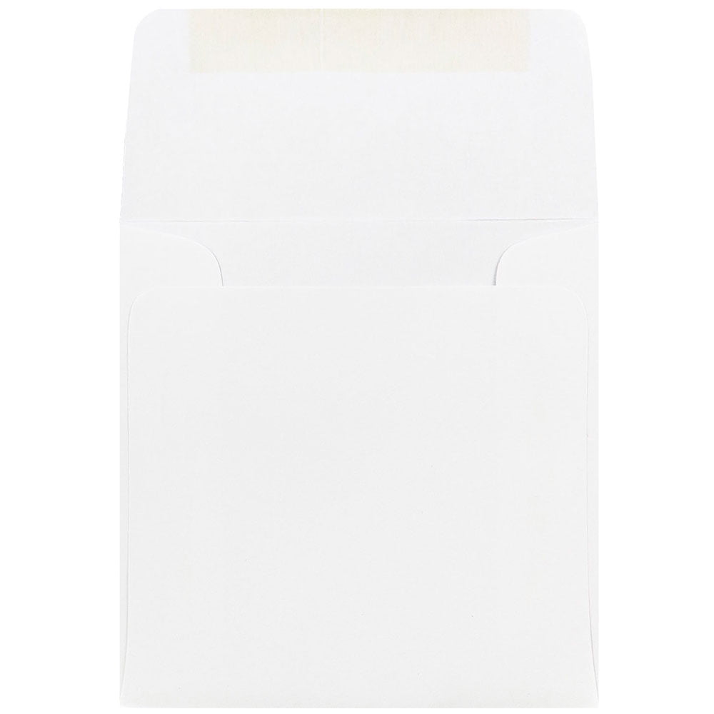 JAM Paper 4.5 x 4.5 Square Invitation Envelopes, White, 100/Pack