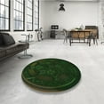 thumbnail image 3 of Ahgly Company Indoor Round Patterned Night Black Area Rugs, 6' Round, 3 of 6