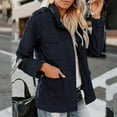 thumbnail image 1 of Ladies Snap Buttons Military Jacket Streetwear Fall Coat Long Sleeve Utility Jackets, 1 of 2