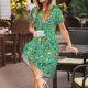 thumbnail image 3 of Disketp Funny Animals in Jungle para Vestido de Manga Corta para Mujeres, Vestidos de Verano para Mujeres, Casual y Holgado para la Playa, 3 of 6