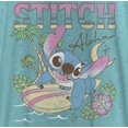 thumbnail image 2 of Women's Lilo & Stitch Surfing Stitch Racerback Tank Top Tahiti Blue 2X Large, 2 of 4