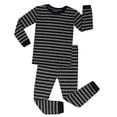 thumbnail image 1 of Conjuntos de pijamas a rayas de manga larga de algodón blanco y negro, Pijamas para niños de 1 a 8 años, Pijamas de Navidad para niños, ropa de dormir para bebés PJS, 1 of 4