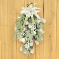 thumbnail image 3 of huntermoon Wall Decoration Christmas Flower Hanging Wreath Garlands High-quality Lifelike Handmade Artificial Plants, 3 of 14