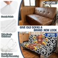 thumbnail image 3 of CHAQLIN Highland Cow Sunflower RV Dinette Cushion Covers Stretch, Fit for Camper Travel Trailer, Jackknife Sofa Bed Slipcovers Fit for Jackknife Sleeper Sofas RV Jackknife Sofa Bed, 3 of 7