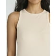 thumbnail image 3 of Real Essentials 3 Pack: Women's Mini Ribbed Jersey Tank Sleeveless High Neck Dress, 3 of 7