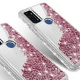 thumbnail image 4 of Liquid Quicksand Glitter Cute Phone Case for AT&T Radiant Max 5G / Fusion 5G / Cricket Dream 5G / Innovate 5G Phone Case Cover Clear Bling Diamond for Girls Women - Clear/Rose Gold, 4 of 5