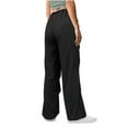 thumbnail image 5 of Besolor Women's Baggy Cargo Pants Low Rise Drawstring Straight Wide Leg Pants Casual Streetwear Trousers with Pockets, 5 of 8