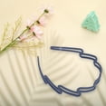 thumbnail image 6 of Unique Bargains 1 Pc Cute Frosted Diagonal Square Headbands for Women Dark Blue, 6 of 6